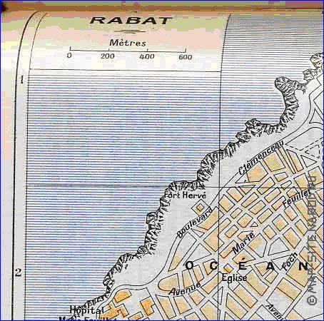 carte de Rabat en anglais