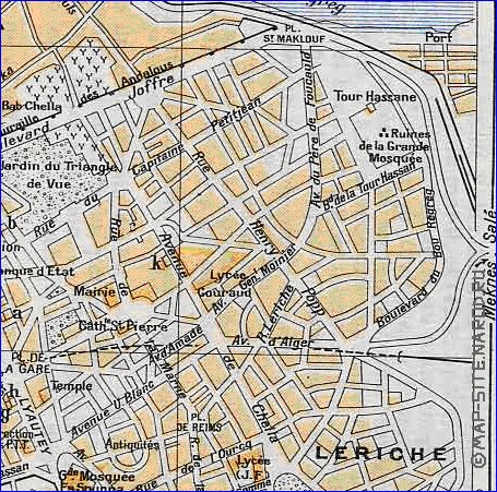 mapa de Rabat em ingles