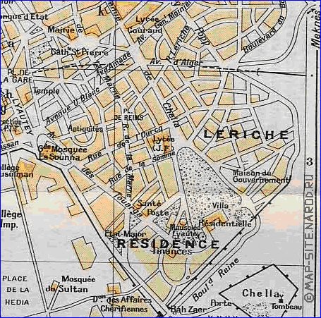 mapa de Rabat em ingles