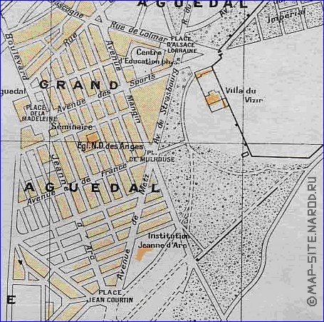 mapa de Rabat em ingles