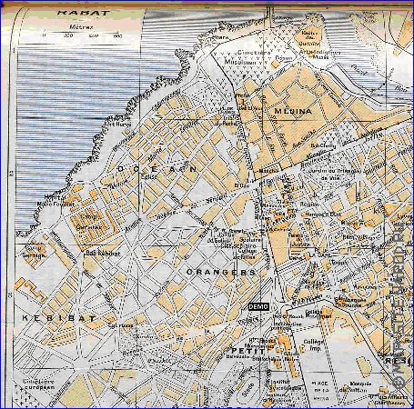 mapa de Rabat em ingles