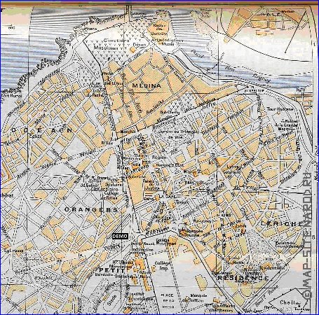 mapa de Rabat em ingles