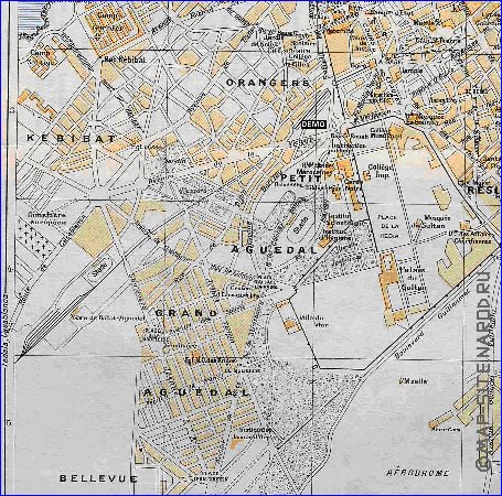 mapa de Rabat em ingles