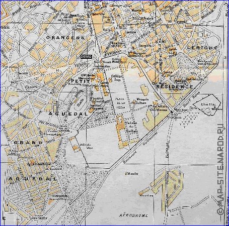 mapa de Rabat em ingles