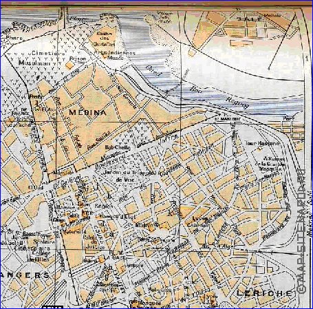 mapa de Rabat em ingles