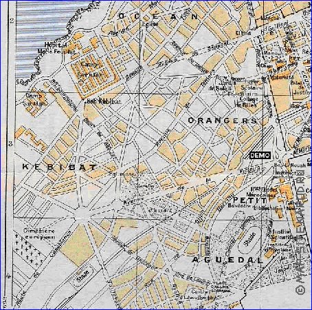 carte de Rabat en anglais