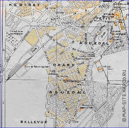 carte de Rabat en anglais