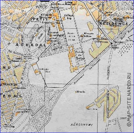 mapa de Rabat em ingles