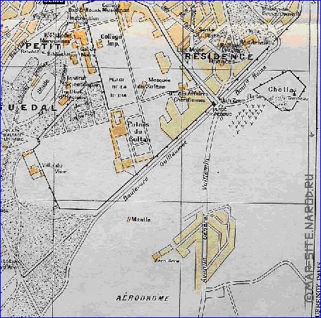 carte de Rabat en anglais