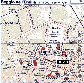 mapa de Reggio Emilia