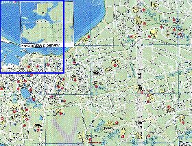 carte de Reykjavik en anglais