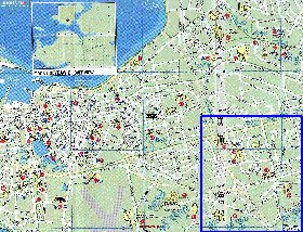 mapa de Reykjavik em ingles