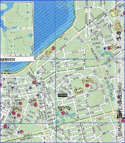 mapa de Reykjavik em ingles