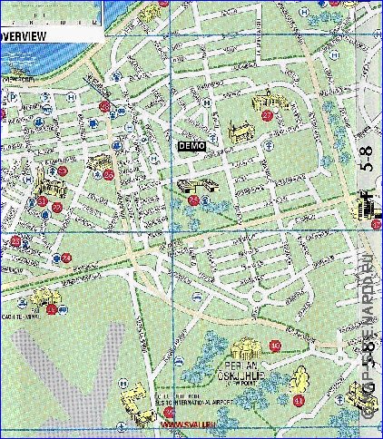 mapa de Reykjavik em ingles