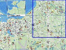 mapa de Reykjavik em ingles