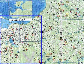 mapa de Reykjavik em ingles