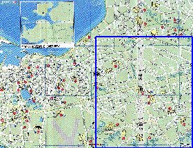 mapa de Reykjavik em ingles