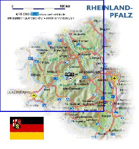 carte de Rhenanie-Palatinat