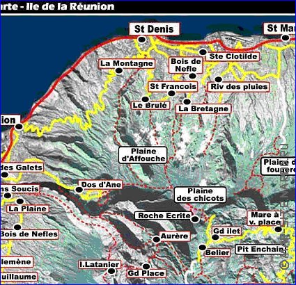 carte de La Reunion