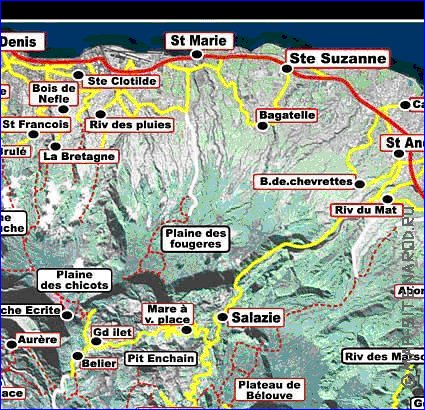 carte de La Reunion