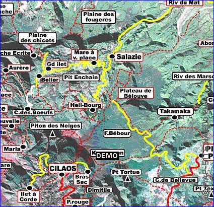 mapa de Reuniao em frances