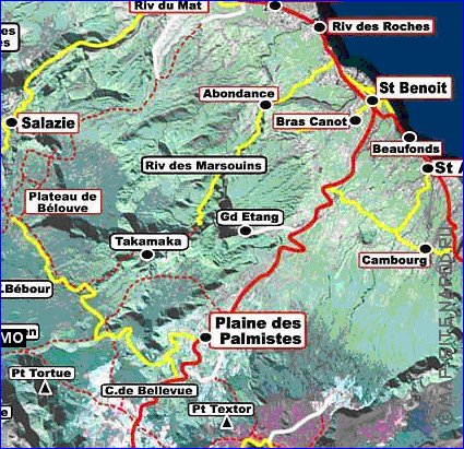 carte de La Reunion