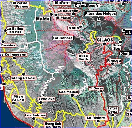 mapa de Reuniao em frances