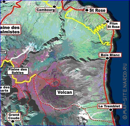 carte de La Reunion