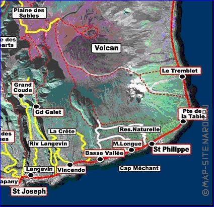 carte de La Reunion