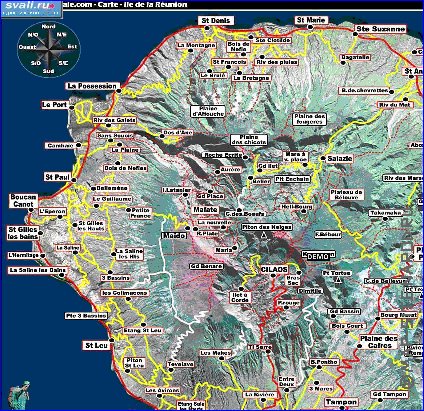 carte de La Reunion