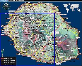 mapa de Reuniao em frances