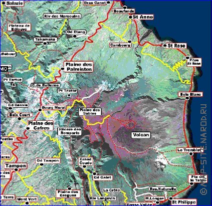 mapa de Reuniao em frances