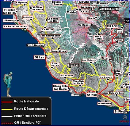 carte de La Reunion