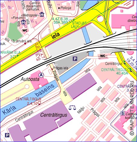 Transport carte de Riga