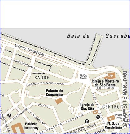 carte de Rio de Janeiro en portugais