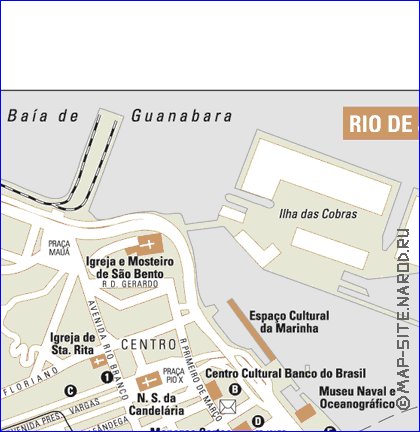 carte de Rio de Janeiro en portugais