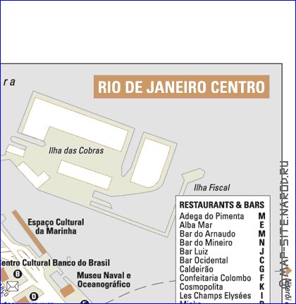 carte de Rio de Janeiro en portugais