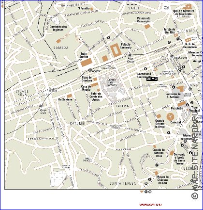 carte de Rio de Janeiro en portugais