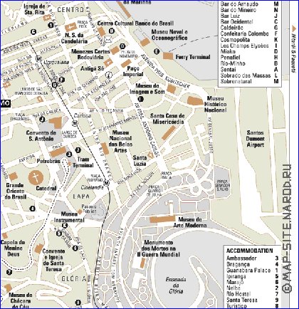 carte de Rio de Janeiro en portugais