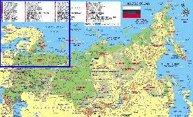 Administratives carte de Russie en allemand