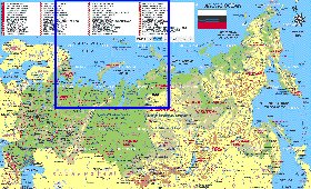 Administratives carte de Russie en allemand