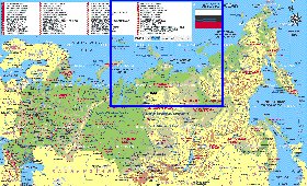 Administratives carte de Russie en allemand