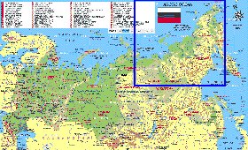 Administratives carte de Russie en allemand