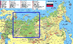 Administratives carte de Russie en allemand