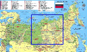 Administratives carte de Russie en allemand