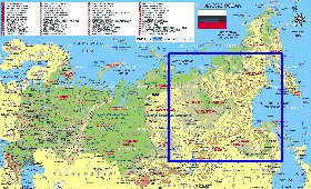 Administratives carte de Russie en allemand