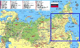 Administrativa mapa de Russia em alemao