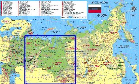 Administrativa mapa de Russia em alemao