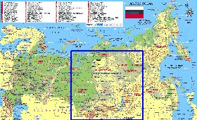 Administratives carte de Russie en allemand