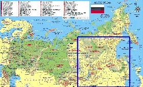 Administratives carte de Russie en allemand